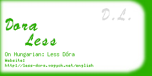 dora less business card